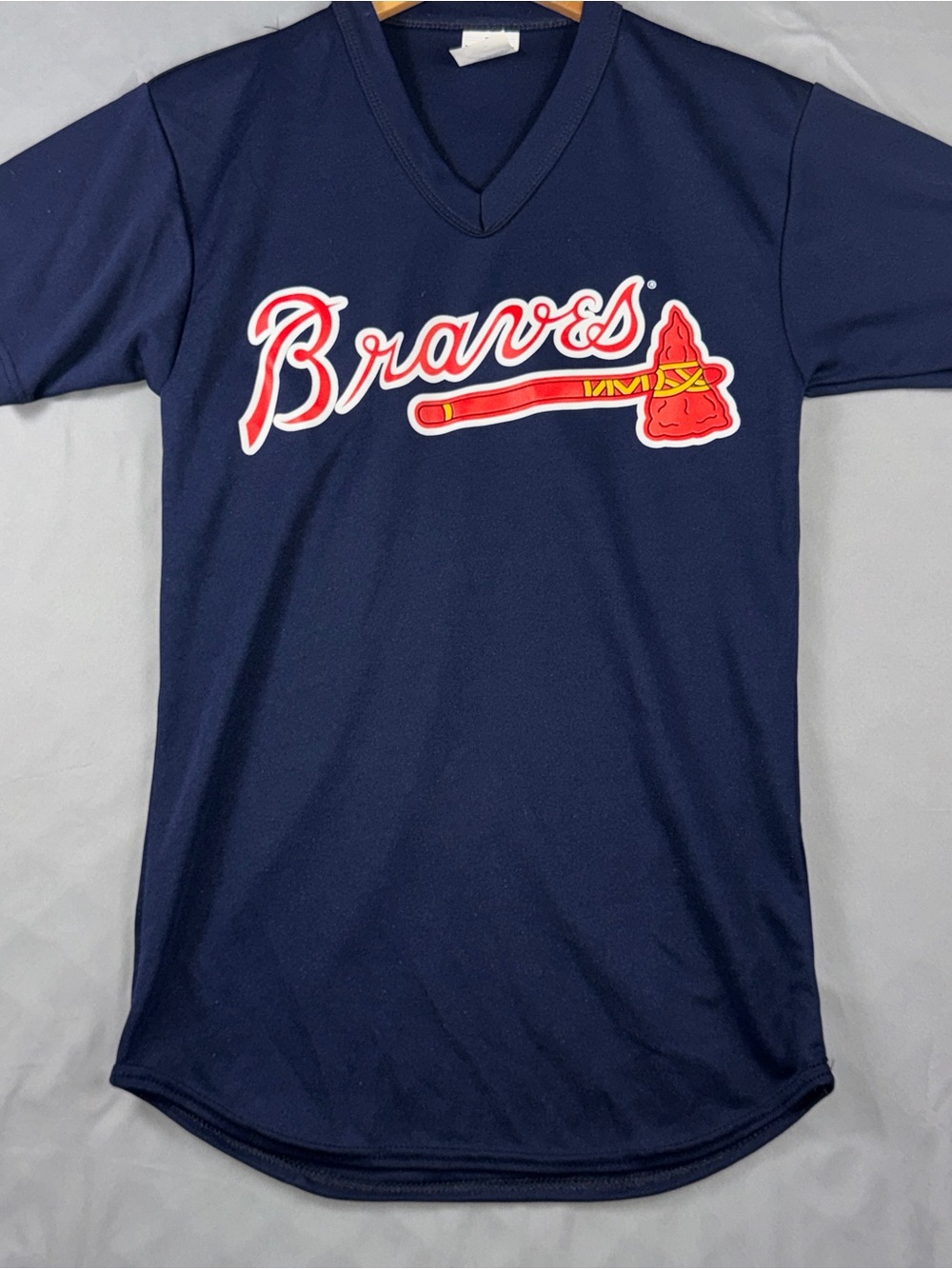 Vintage Atlanta Braves Jersey Mens Small Blue MLB Baseball Majestic 90s